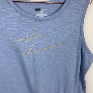 Lane Bryant Sunshine &‎ Champagne Peplum Tank
